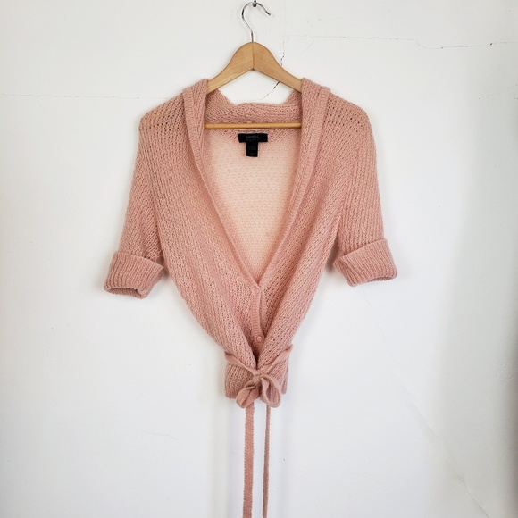 Express Sweaters - Express Pink Mohair/Wool Blend Sweater